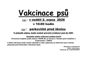 vakcinace psů Chotýšany 2.8.2026